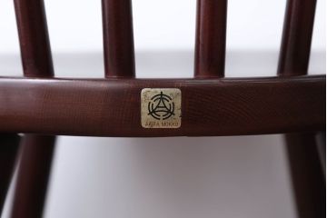 中古　秋田木工　レトロなスピンドルチェア(ダイニングチェア)2脚セット