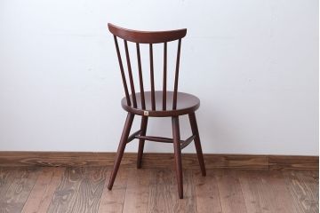 中古　秋田木工　レトロなスピンドルチェア(ダイニングチェア)(1)
