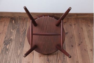 中古　秋田木工　レトロなスピンドルチェア(ダイニングチェア)(1)