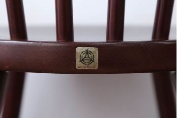 中古　秋田木工　レトロなスピンドルチェア(ダイニングチェア)(2)