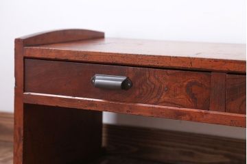 アンティーク家具　和製アンティーク　引き出し2杯付き!古い木製の文机