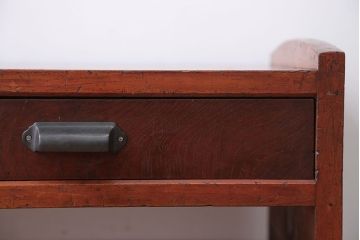 アンティーク家具　和製アンティーク　引き出し2杯付き!古い木製の文机