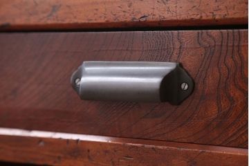アンティーク家具　和製アンティーク　引き出し2杯付き!古い木製の文机