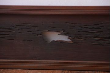 古民具・骨董　明治期　古い在銘　透かし彫り欄間(1)