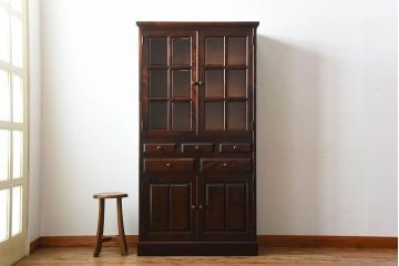 中古　北海道民芸家具　雰囲気の良いお洒落な食器棚