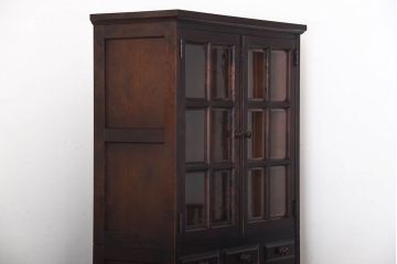 中古　北海道民芸家具　雰囲気の良いお洒落な食器棚