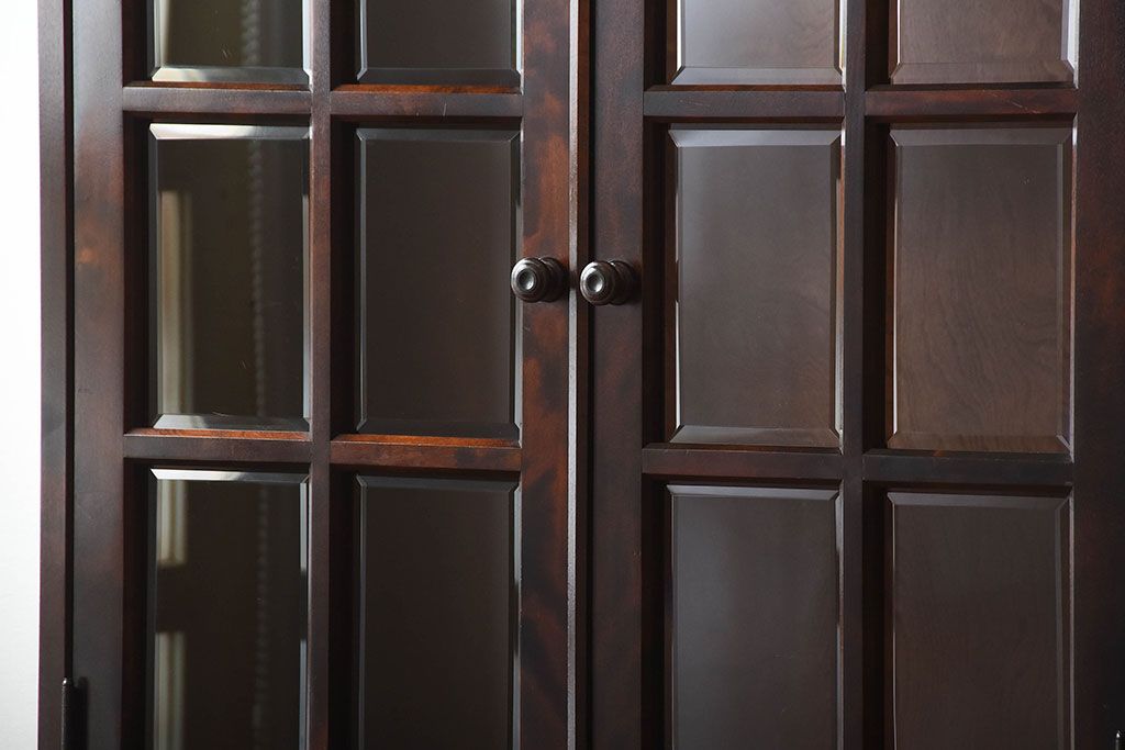 中古　北海道民芸家具　雰囲気の良いお洒落な食器棚