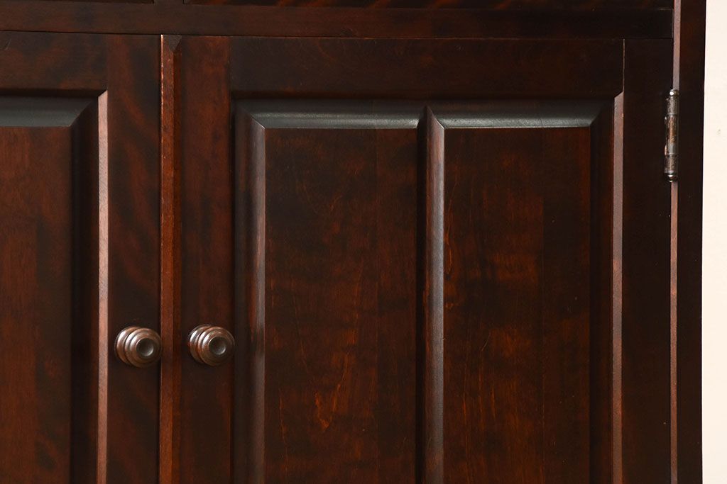 中古　北海道民芸家具　雰囲気の良いお洒落な食器棚