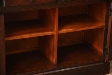 中古　北海道民芸家具　雰囲気の良いお洒落な食器棚