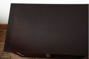 中古　北海道民芸家具　シックな脚付きサイドボード(2)