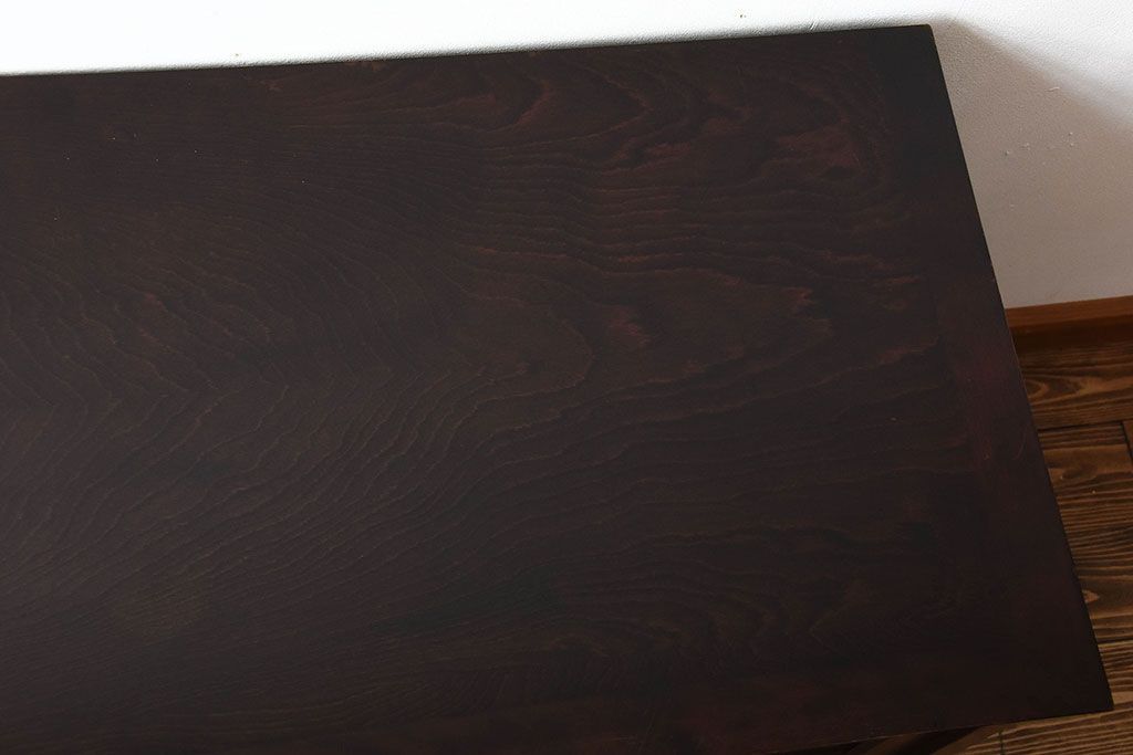 中古　北海道民芸家具　シックな脚付きサイドボード(2)