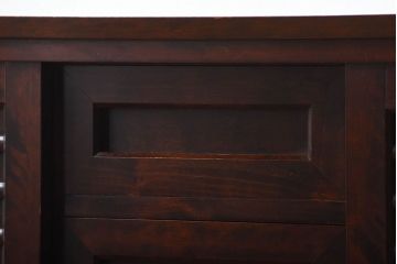 中古　北海道民芸家具　シックな脚付きサイドボード(2)