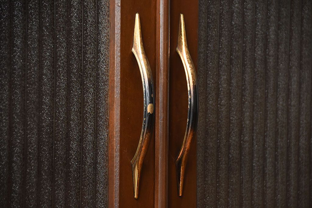 アンティーク家具　和製アンティーク　モールガラス入り!上品なアンティーク本箱