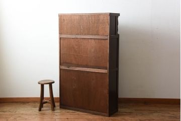 アンティーク家具　和製アンティーク　モールガラス入り!上品なアンティーク本箱