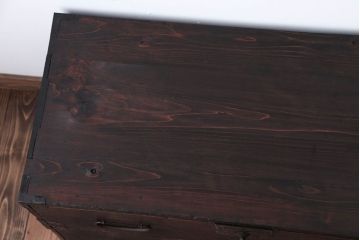 アンティーク家具　和製アンティーク　古い桐材の時代箪笥ローボード(1、桐箪笥、桐たんす)