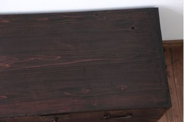 アンティーク家具　和製アンティーク　古い桐材の時代箪笥ローボード(1、桐箪笥、桐たんす)