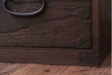 アンティーク家具　和製アンティーク　古い桐材の時代箪笥ローボード(1、桐箪笥、桐たんす)