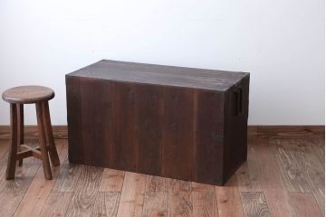 アンティーク家具　和製アンティーク　古い桐材の時代箪笥ローボード(1、桐箪笥、桐たんす)