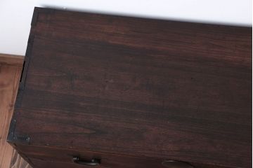 アンティーク家具　和製アンティーク　古い桐材の時代箪笥ローボード(2、桐箪笥、桐たんす)