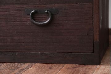 アンティーク家具　和製アンティーク　古い桐材の時代箪笥ローボード(2、桐箪笥、桐たんす)