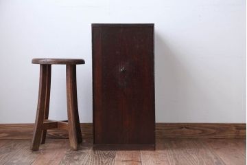 アンティーク家具　和製アンティーク　倹飩(けんどん)式扉の小物収納用木製戸棚