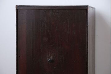 アンティーク家具　和製アンティーク　倹飩(けんどん)式扉の小物収納用木製戸棚
