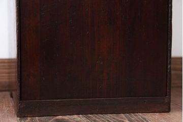アンティーク家具　和製アンティーク　倹飩(けんどん)式扉の小物収納用木製戸棚
