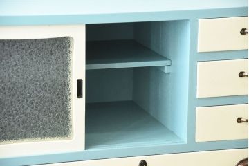 レトロ家具　昭和レトロ　ペイントがかわいいアンティークチェスト