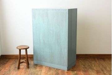 レトロ家具　昭和レトロ　ペイントがかわいいアンティークチェスト