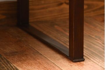 アンティーク家具　和製アンティーク　引き出し2杯付き!古い木製の小さな平机(文机)