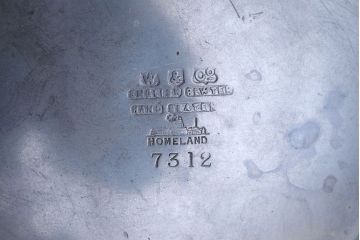 アンティーク雑貨　イギリスアンティーク　W&Co HOMELAND ピューター(錫)製ティーポット