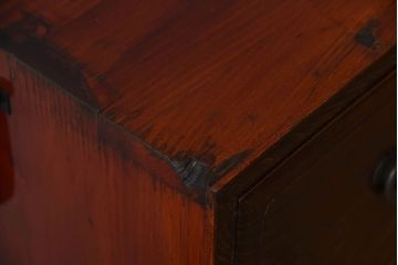 アンティーク家具　和製アンティーク　面取りが上品な前面欅材の高級衣装箪笥(2)