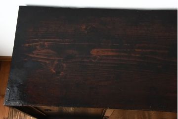 アンティーク家具　古民具・骨董　古い木が味わい深いアンティーク帳場戸棚