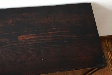 アンティーク家具　古民具・骨董　古い木が味わい深いアンティーク帳場戸棚