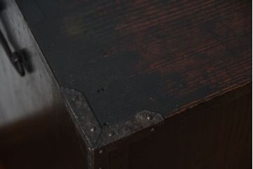 アンティーク家具　古民具・骨董　古い木が味わい深いアンティーク帳場戸棚