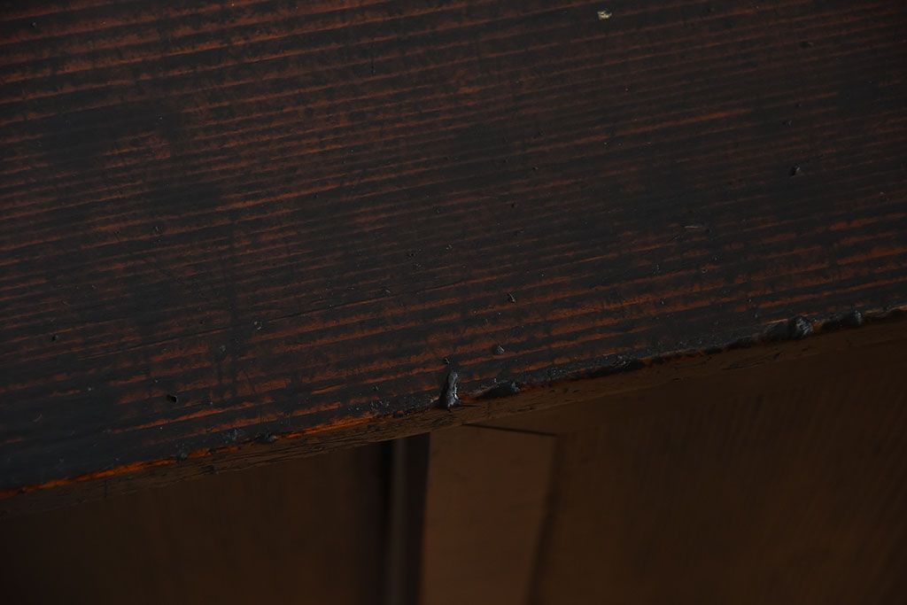 アンティーク家具　古民具・骨董　古い木が味わい深いアンティーク帳場戸棚