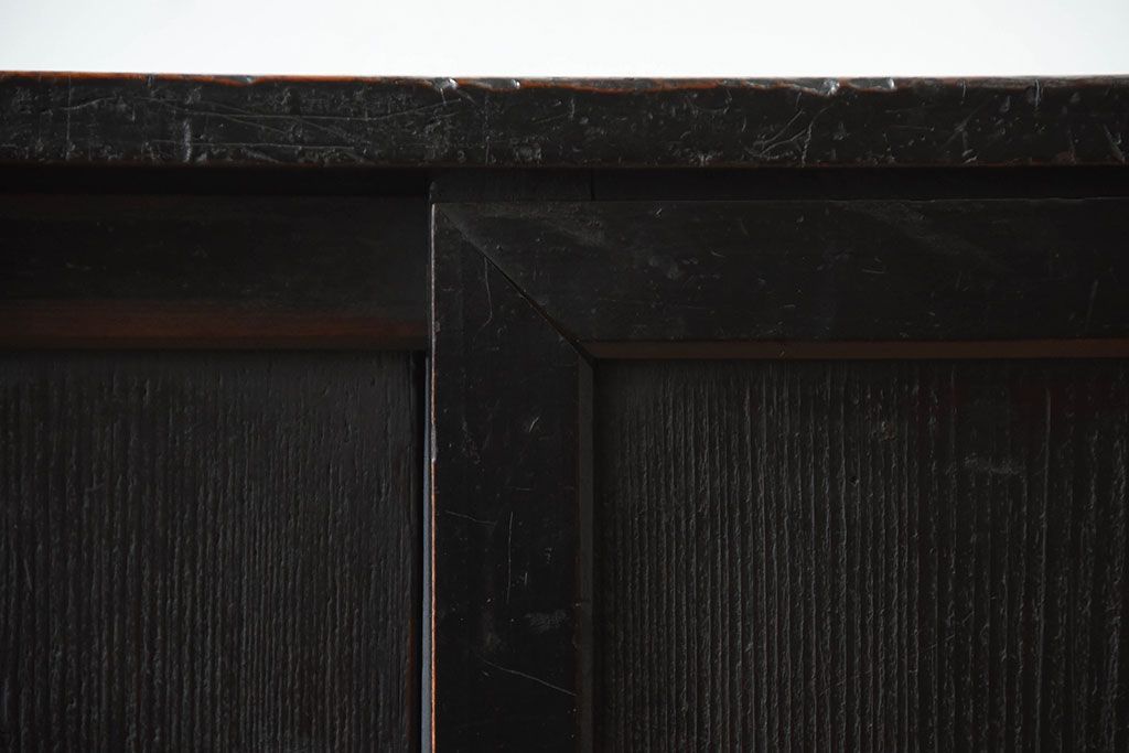 アンティーク家具　古民具・骨董　古い木が味わい深いアンティーク帳場戸棚