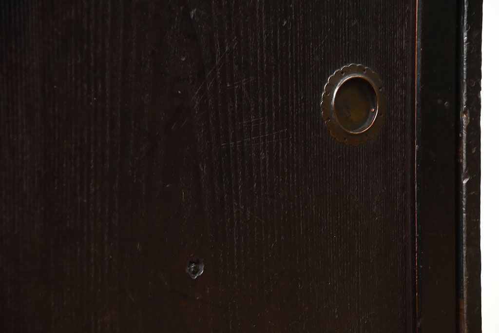 アンティーク家具　古民具・骨董　古い木が味わい深いアンティーク帳場戸棚