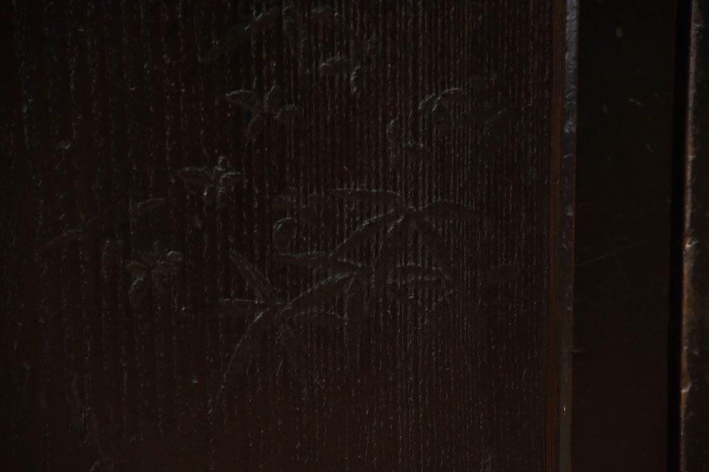 アンティーク家具　古民具・骨董　古い木が味わい深いアンティーク帳場戸棚