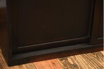 アンティーク家具　古民具・骨董　古い木が味わい深いアンティーク帳場戸棚
