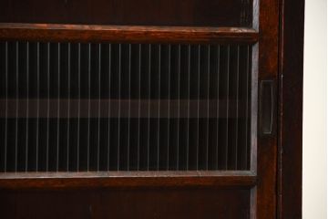 アンティーク家具　和製アンティーク　モールガラス入り!前面欅材の引き出し5杯付きキャビネット