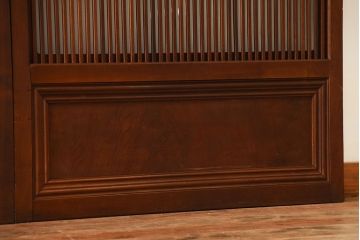 古民具・骨董　裏ガラス付き!上質な作り込みのアンティーク格子戸4枚セット