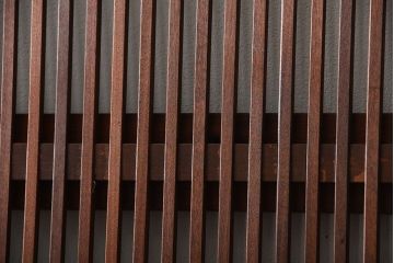 古民具・骨董　裏ガラス付き!上質な作り込みのアンティーク格子戸4枚セット