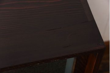 アンティーク家具　和製アンティーク　前面欅材!古い木製の脚付き時代箪笥ローボード