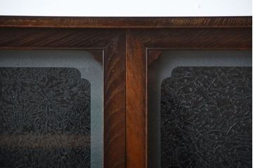 アンティーク家具　和製アンティーク　前面欅材!古い木製の脚付き時代箪笥ローボード