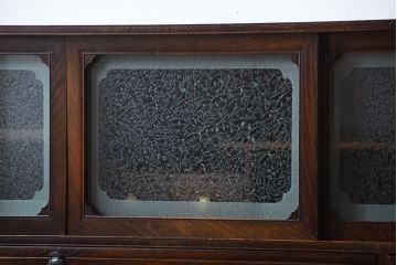 アンティーク家具　和製アンティーク　前面欅材!古い木製の脚付き時代箪笥ローボード