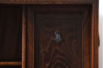 アンティーク家具　和製アンティーク　前面欅材!古い木製の脚付き時代箪笥ローボード