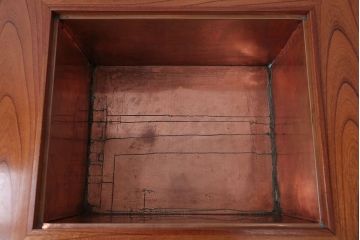 アンティーク雑貨　中古　民芸家具　テーブルとしても使える!総欅材の蓋付き関西火鉢