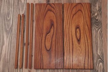 アンティーク雑貨　中古　民芸家具　テーブルとしても使える!総欅材の蓋付き関西火鉢