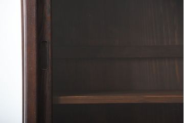 アンティーク家具　大正ロマン　シックな古い栗材のアンティーク重ね戸棚